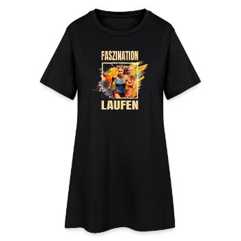 Faszination Laufen - Frauen T-Shirt-Kleid - Schwarz - Vorne