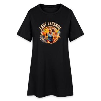 Lauf Legende - Frauen T-Shirt-Kleid - Schwarz - Vorne