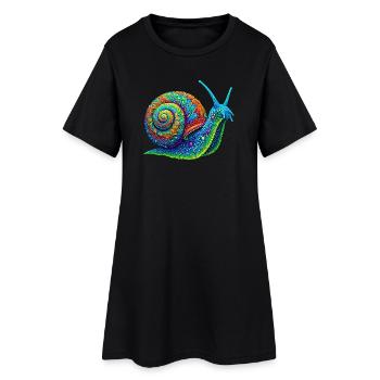 Escargot - Robe T-shirt Femme - noir - Devant