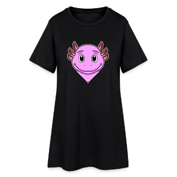 Motif Axolotl Enfants - Robe T-shirt Femme - noir - Devant