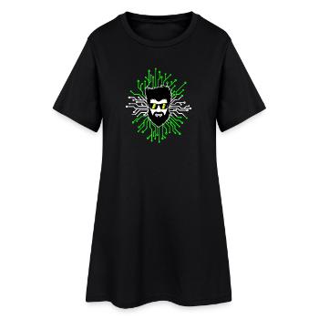 Computerfreak Developer Open Source Code Skripting - Frauen T-Shirt-Kleid - Schwarz - Vorne