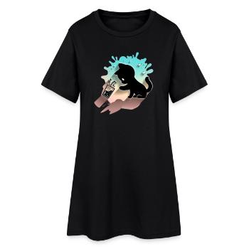 Chat Kawaii avec Bubble Tea Mignon Sweet Kitty - Robe T-shirt Femme - noir - Devant