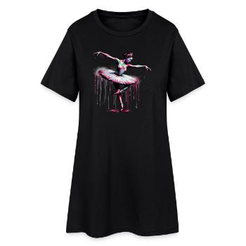 Danseuse de ballet avec tutu - Robe T-shirt Femme - noir - Devant