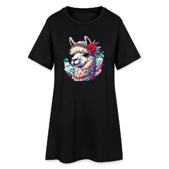 Alpaca - Women’s T-Shirt Dress - black - Front