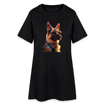 Chien de berger allemand Amour Chien de berger allemand Chiens - Robe T-shirt Femme - noir - Devant