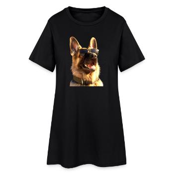 Chien de berger allemand Amour Chien de berger allemand Chiens - Robe T-shirt Femme - noir - Devant
