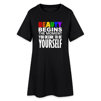 LGBTQIA+ - Robe T-shirt Femme - noir - Devant