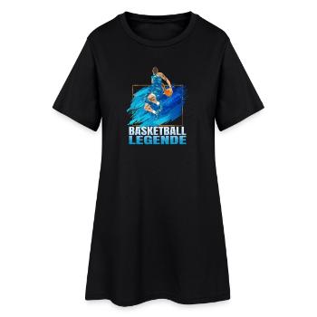 Basketball Legende - Frauen T-Shirt-Kleid - Schwarz - Vorne