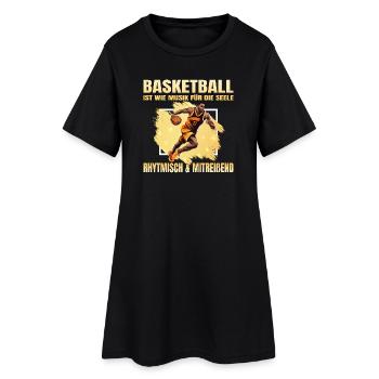 Basketball ist wie Musik für die Seele - Frauen T-Shirt-Kleid - Schwarz - Vorne