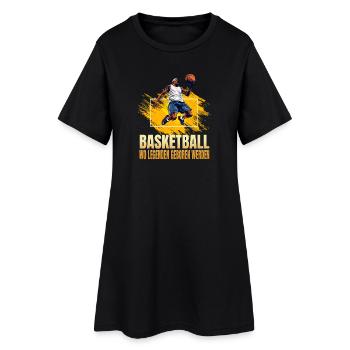 Basketball: Wo Legenden geboren werden - Frauen T-Shirt-Kleid - Schwarz - Vorne