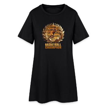 Basketball Champion - Frauen T-Shirt-Kleid - Schwarz - Vorne