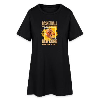 Basketball ist mein Leben - Der Korb mein Ziel - Frauen T-Shirt-Kleid - Schwarz - Vorne