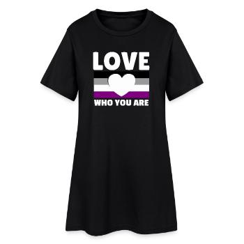 Asexuel, asexualité, as. Aimez qui vous êtes - Robe T-shirt Femme - noir - Devant
