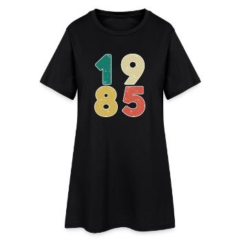 1985 - Année 1985 - Année 1985 - Robe T-shirt Femme - noir - Devant