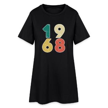 1968 - Né en 1968 - Construit en 1968 - Robe T-shirt Femme - noir - Devant