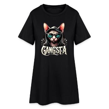 Sphynx Cat Cool Gangsta Gangster Cadeau - Robe T-shirt Femme - noir - Devant
