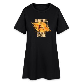 Basketball ist meine Droge - Frauen T-Shirt-Kleid - Schwarz - Vorne