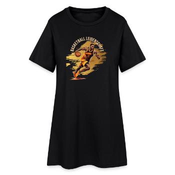 Basketball Leidenschaft - Frauen T-Shirt-Kleid - Schwarz - Vorne