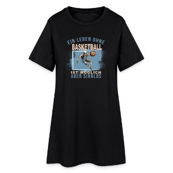 Ein Leben ohne Basketball ist möglich... - Frauen T-Shirt-Kleid - Schwarz - Vorne