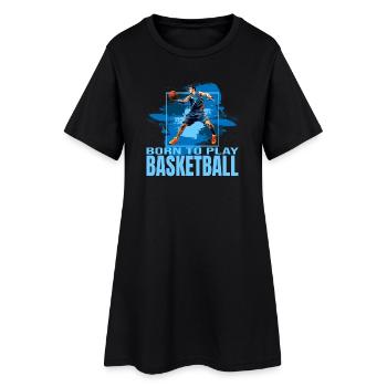 Born to play - Basketball - Frauen T-Shirt-Kleid - Schwarz - Vorne