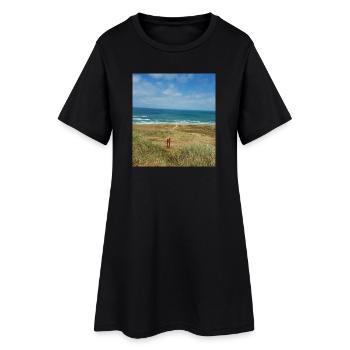 JensJensen - Frauen T-Shirt-Kleid - Schwarz - Vorne