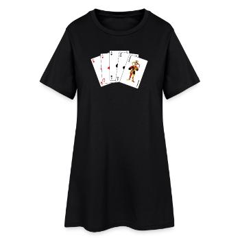 Cinq cartes Carré - Robe T-shirt Femme - noir - Devant