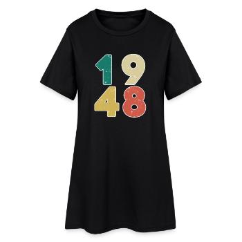 1948 - Né en 1948 - Construit en 1948 - Robe T-shirt Femme - noir - Devant