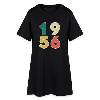 1956 - Né en 1956 - Construit en 1956 - Robe T-shirt Femme - noir - Devant