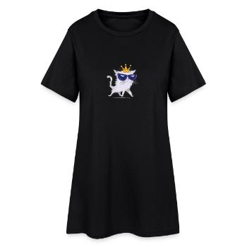 Chat asclépiade - Robe T-shirt Femme - noir - Devant
