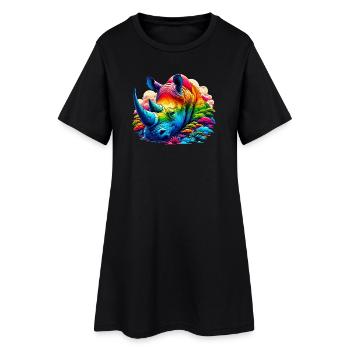 Rhinocéros - Robe T-shirt Femme - noir - Devant