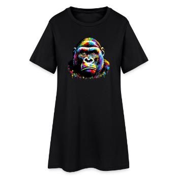 Gorille - Robe T-shirt Femme - noir - Devant