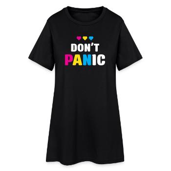 Mois de la fierté LGBT - Ne paniquez pas - Robe T-shirt Femme - noir - Devant