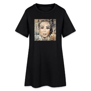 Strong - Frauen T-Shirt-Kleid - Schwarz - Vorne