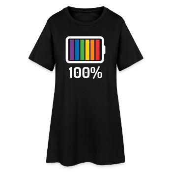 Mois de la fierté LGBT - 100% queer - Robe T-shirt Femme - noir - Devant