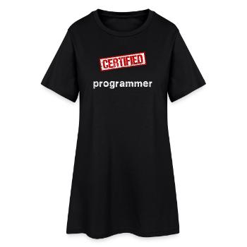 Programmeur - Robe T-shirt Femme - noir - Devant