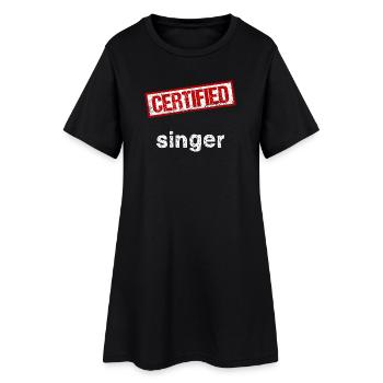 Singer - Women’s T-Shirt Dress - black - Front