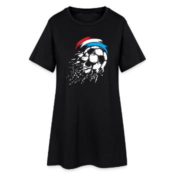 Fußball Niederlande Ball Explosion Team Holland - Frauen T-Shirt-Kleid - Schwarz - Vorne