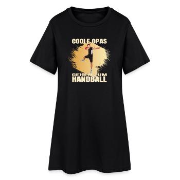 Coole Opas gehen zum Handball - Frauen T-Shirt-Kleid - Schwarz - Vorne