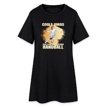 Coole Omas gehen zum Handball - Frauen T-Shirt-Kleid - Schwarz - Vorne