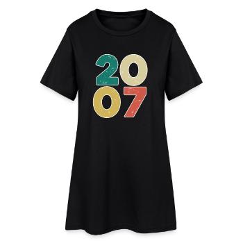 2007 - Année 2007 - Année 2007 - Robe T-shirt Femme - noir - Devant