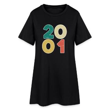 2001 - Année 2001 - Année 2001 - Robe T-shirt Femme - noir - Devant