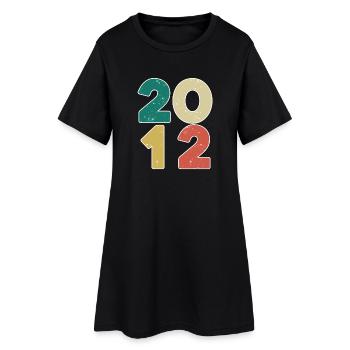 2012 - Année 2012 - Année 2012 - Robe T-shirt Femme - noir - Devant