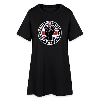 Northern Soul - Keep The Faith - Union Jack - Robe T-shirt Femme - noir - Devant
