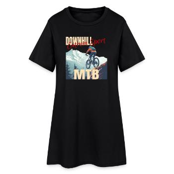 Downhill - Extrem Sport - Frauen T-Shirt-Kleid - Schwarz - Vorne