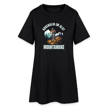 Adrenalin im Blut - Mountainbike - Frauen T-Shirt-Kleid - Schwarz - Vorne