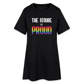 LGBT Pride Month - Die Zukunft ist stolz - Frauen T-Shirt-Kleid - Schwarz - Vorne