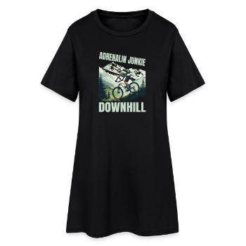 Adrenalin Junkie - MTB Downhill - Frauen T-Shirt-Kleid - Schwarz - Vorne
