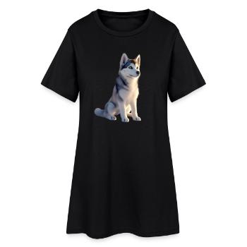 Husky Dogs Lover Amour des chiens Huskies de Sibérie - Robe T-shirt Femme - noir - Devant