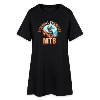Downhill Champion - Frauen T-Shirt-Kleid - Schwarz - Vorne