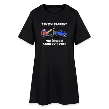 Déclaration de voiture Ravitaillement en carburant Essence Énergie - Robe T-shirt Femme - noir - Devant